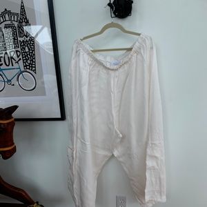 Bryn Walker Tencel cream flood crop pants 3x EUC